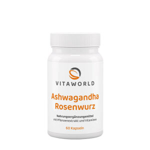 Vitaworld Ashwagandha Rose Root Complex (60 kapsul) - Viking Supplements