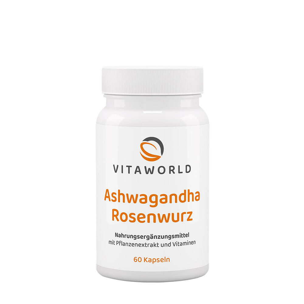 Vitaworld Ashwagandha Rose Root Complex (60 kapsul) - Viking Supplements