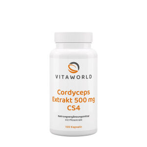 Vitaworld izvleček kordicepsa 500 mg CS4 (100 kapsul) - Viking Supplements