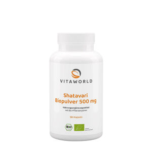 Vitaworld Shatavari 500 mg, ekološko pridelano (180 kapsul) - Viking Supplements