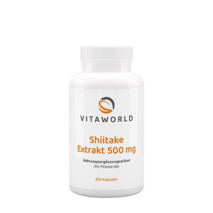 Vitaworld izvleček shiitake 500 mg (100 kapsul) - Viking Supplements