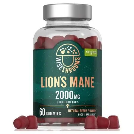 WISESHROOMS Gumi bonboni z levjo grivo (60 bonbonov) - Viking Supplements