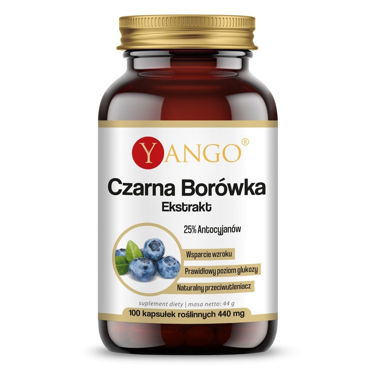 YANGO Črna borovnica (100 kapsul) - Viking Supplements